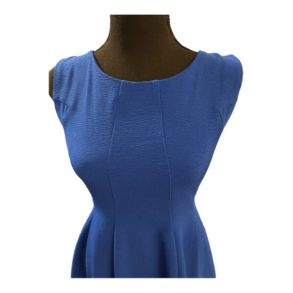 Gianni Bini Dresses & Skirts - GB Royal Blue Sleeveless Pleated Dress w Gold Zipper